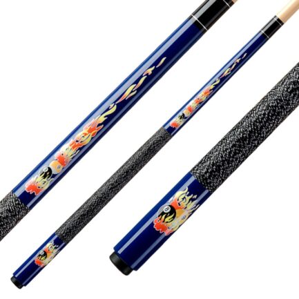 Billiard Cue for Kids Classic Flames CF-01, blue, 5/16x18, 123cm, Pool - Image 2