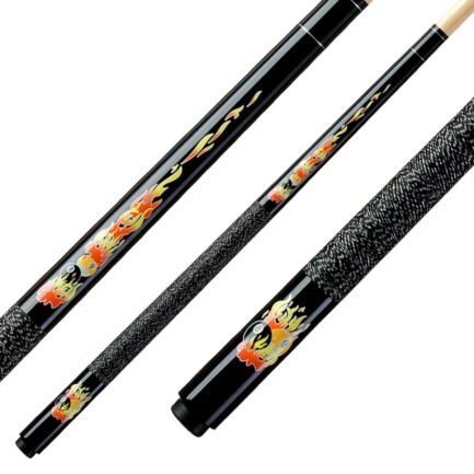 Billiard Cue for Kids Classic Flames CF-02, black, 5/16x18, 123cm, Pool - Imagem 2