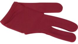 Glove Dynamic Deluxe, 3-finger, burgundy/red, Lycra, usable with both hands