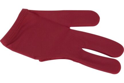 Glove Dynamic Deluxe, 3-finger, burgundy/red, Lycra, usable with both hands