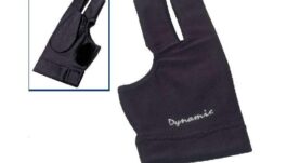 Glove Dynamic Deluxe 2, 3-finger, open, black, Lycra, leather patch