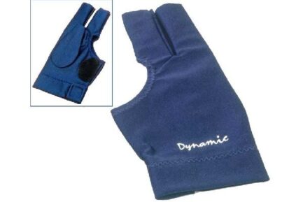 Glove Dynamic Deluxe 2, 3-finger, open, blue, Lycra, leather patch