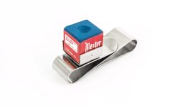 Cue Chalk Holder, magnetic, Metal, Nickel Silver
