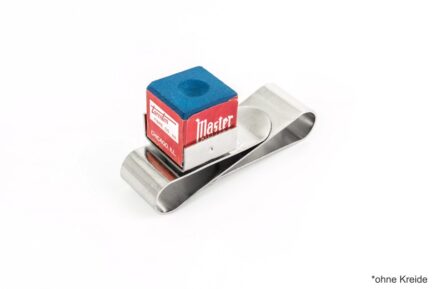 Cue Chalk Holder, magnetic, Metal, Nickel Silver