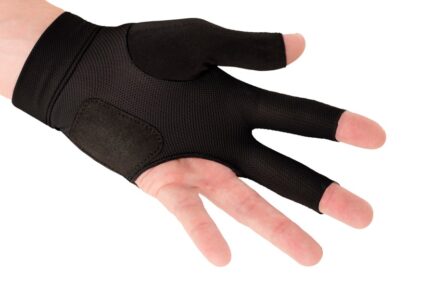 Billiard Glove, Predator Second Skin, 3-Finger, black-yellow, to wear on left hand, L&XL - Image 2