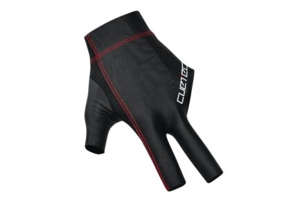 Billiard Glove, Cuetec Axis, 3-Finger, black-red, to wear on left hand, XL