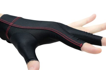 Billiard Glove, Cuetec Axis, 3-Finger, black-red, to wear on left hand, XL - Image 3