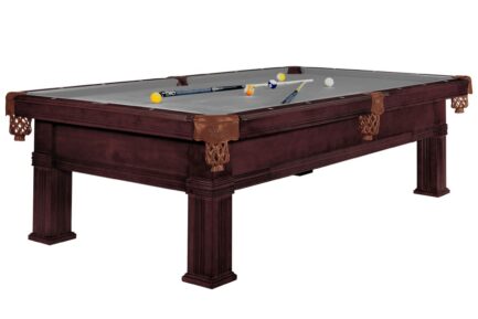 Billiard Table, Pool, Bern, 8 ft., Old Brown, Club Cloth grey