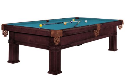 Billiard Table, Pool, Bern, 8 ft., Old Brown, Club Cloth electric blue
