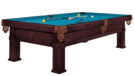 Billiard Table, Pool, Bern, 8 ft., Old Brown, Simonis 760 tournament blue