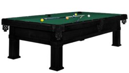 Billiard Table, Pool, Bern, 8 ft., Black, Club Cloth yellow green
