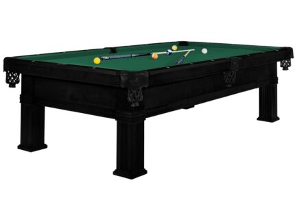 Billiard Table, Pool, Bern, 8 ft., Black, Club Cloth yellow green