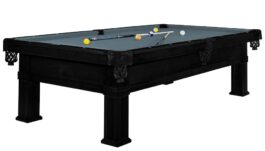 Billiard Table, Pool, Bern, 8 ft., Black, Simonis 760 powder blue