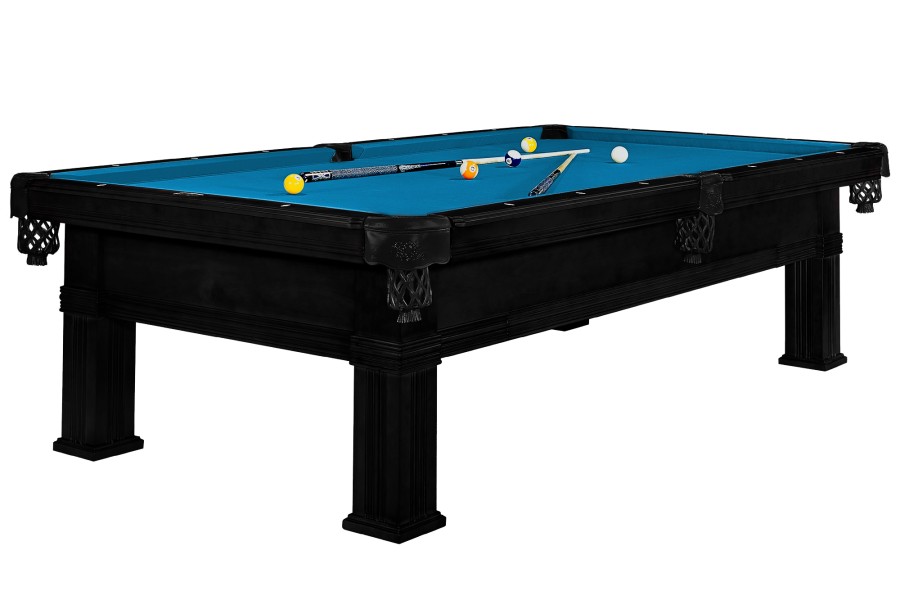 Billiard Table, Pool, Bern, 8 ft., Black, Simonis 860 tournament blue