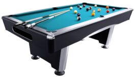 Billiard Table, Pool, Triumph Plus, Black, 7 ft., Simonis 860 tournament blue