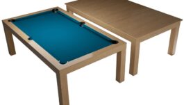 Pool Table / Dining Table, Diner, oak, Pool, 6 ft., Club Cloth electric blue