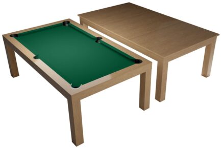 Pool Table / Dining Table, Diner, oak, Pool, 6 ft., Club Cloth yellow green