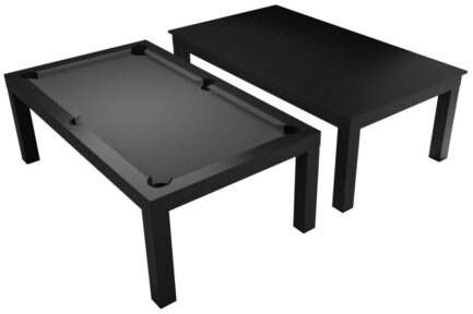 Pool Table / Dining Table, Diner, 7 ft., Matt-Black, Club Cloth grey