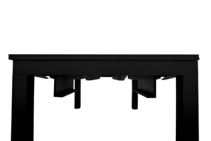 Pool Table / Dining Table, Diner, 7 ft., Matt-Black, Club Cloth burgundy - Imagem 9