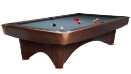 Billiard Table Dynamic III, brown, Pool, 8 ft., Simonis 760 powder blue