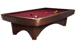 Billiard Table Dynamic III, brown, Pool, 9 ft., Simonis 760 burgundy
