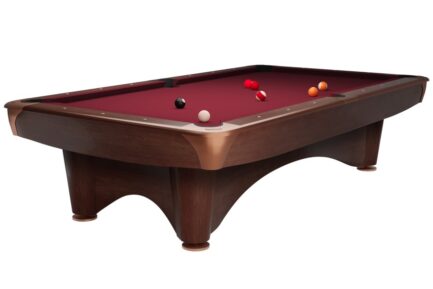 Billiard Table Dynamic III, brown, Pool, 9 ft., Simonis 860 burgundy