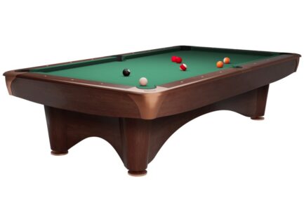 Billiard Table Dynamic III, brown, Pool, 9 ft., Simonis 760 yellow green