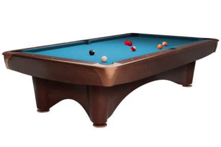 Billiard Table Dynamic III, brown, Pool, 9 ft., Simonis 860 tournament blue