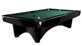 Billiard Table Dynamic III, shining black, Pool, 8 ft, Simonis 760 yellow green