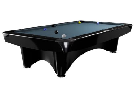 Billiard Table Dynamic III, shining black, Pool, 8 ft, Simonis 760 powder blue