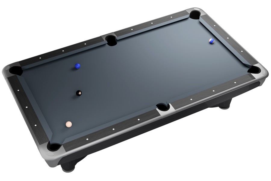 Billardtisch, Pool, Dynamic III, 9 ft. (Fuß), grau, gebraucht, Simonis 860 electric blue - Image 4