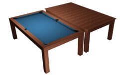 Pool Table / Dining Table,  Mozart, 7 ft., mahogany, Club Cloth electric blue