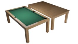 Pool Table / Dining Table, Mozart, 7 ft., oak, Club Cloth yellow green