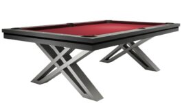 Pool Table / Dining Table, Pierce, 8 ft., Dark Grey, Simonis 860 red