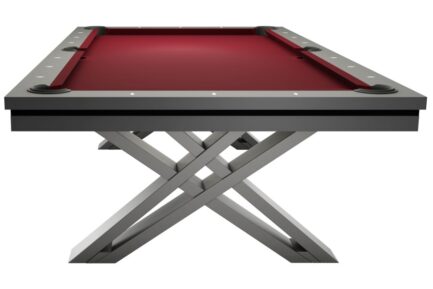 Pool Table / Dining Table, Pierce, 8 ft., Dark Grey, Simonis 760 royal blue - Image 3
