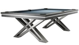 Pool Table / Dining Table, Rasson Pierce, 8 ft., Light Grey, Simonis 860 powder blue