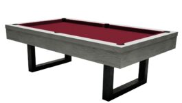 Billiard Table, Pool, Upcon, 8 ft., Grey Oak, 8 ft., Simonis 860 burgundy
