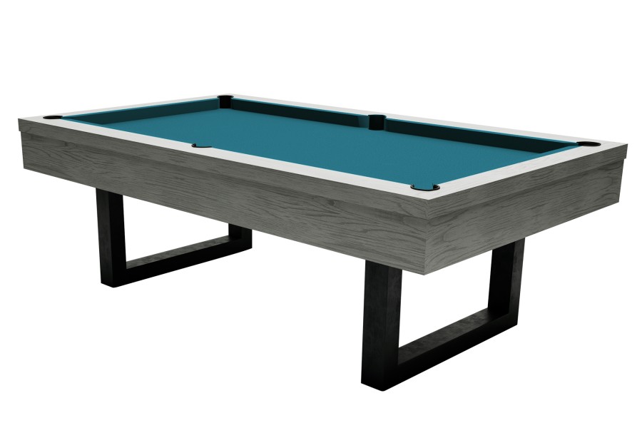 Billiard Table, Pool, Upcon, 8 ft., Grey Oak, 8 ft., Club Cloth electric blue