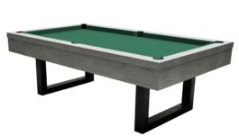 Billiard Table, Pool, Upcon, 8 ft., Grey Oak, 8 ft., Simonis 760 yellow green