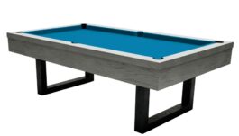 Billiard Table, Pool, Upcon, 8 ft., Grey Oak, 8 ft., Simonis 760 tournament blue