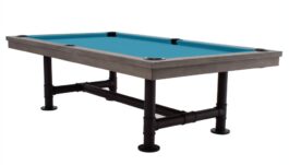 Billiard Table, Pool, Rasson Bedford, grey, 8 ft., Club Cloth electric blue