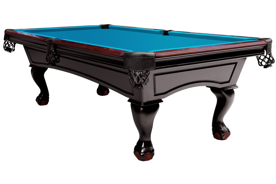 Billiard Table, Pool, Dover, 8 ft., Black, Club Cloth electric blue