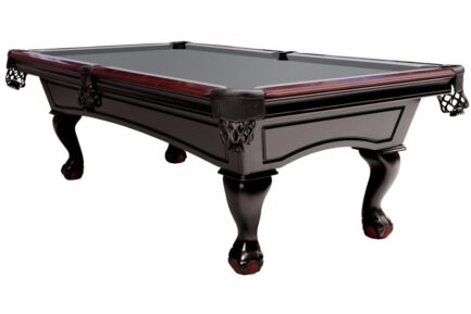Billiard Table, Pool, Dover, 8 ft., Black, Simonis 860 grey