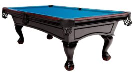 Billiard Table, Pool, Dover, 8 ft., Black, Simonis 760 tournament blue