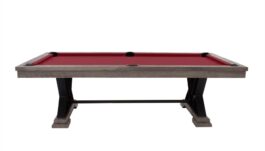 Pool Table / Dining Table, Rasson Vienna, 8 ft., Silver Mist, Club Cloth yellow green