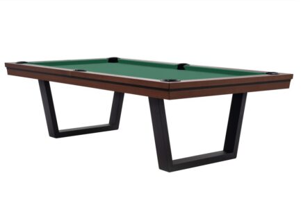 Pool Table / Dining Table, Rasson Madrid, walnut, 7 ft., Club Cloth yellow green