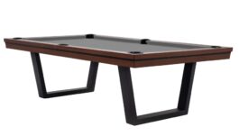 Pool Table / Dining Table, Rasson Madrid, walnut, 8 ft., Simonis 760 grey