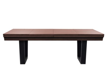 Pool Table / Dining Table, Rasson Madrid, walnut, 7 ft., Club Cloth yellow green - Imagem 6
