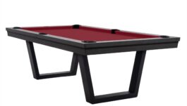 Pool Table / Dining Table, Rasson Madrid, Grey, 7 ft., Simonis 860 burgundy