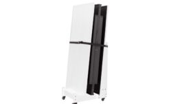 Caddy for transporting cover plates, glossy white